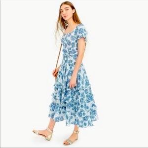J Crew maxi smocking dress